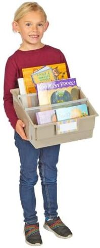 صناديق مكتبة الفصول الدراسية لكتب الصور الجيدة حقًا مع فواصل - 6 عبوات - أسمر ضارب للصفرة in Saudi Arabia