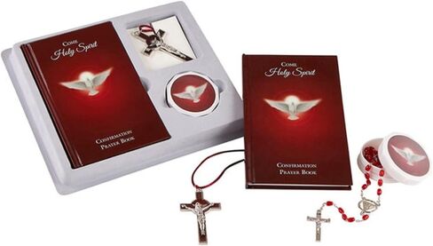 Wowser Come Holy Spirit Confirmation Boxed Set, Religious Gift, Prayer Book, Pendant and Rosary with Case in Saudi Arabia