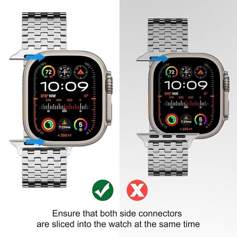 حزام مغناطيسي TRUMiRR لساعة Apple Ultra 2 / Ultra 49 مم، حزام ساعة من الفولاذ المقاوم للصدأ للرجال والنساء حزام حلقة معدني لساعة iWatch Apple Watch SE (الجيل الثاني) السلسلة 9 8 7 6 5 4 3 2 1 45 مم 44 مم 42 مم in Saudi Arabia