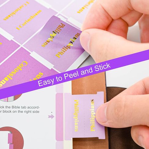 VANRA Bible Tabs for Women Bible Journaling Supplies Large Print, 96 Tabs in Total, for Old and New Testament Studying with Blank Laminated Bible Tabs in Kuwait