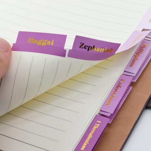 VANRA Bible Tabs for Women Bible Journaling Supplies Large Print, 96 Tabs in Total, for Old and New Testament Studying with Blank Laminated Bible Tabs in Kuwait