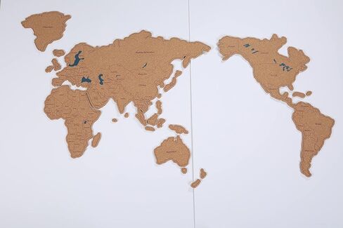 لوحة الفلين لخريطة السفر العالمية للمسافرين، الجميع، ديكور جداري للمنزل والمكتب للهدايا in Kuwait
