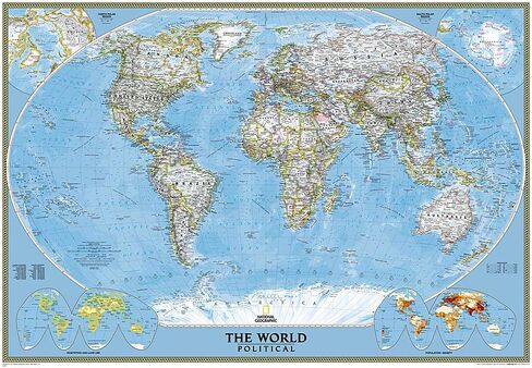 National Geographic World Wall Map - Classic (Mural: 110 x 76.5 in) (National Geographic Reference Map) in Saudi Arabia