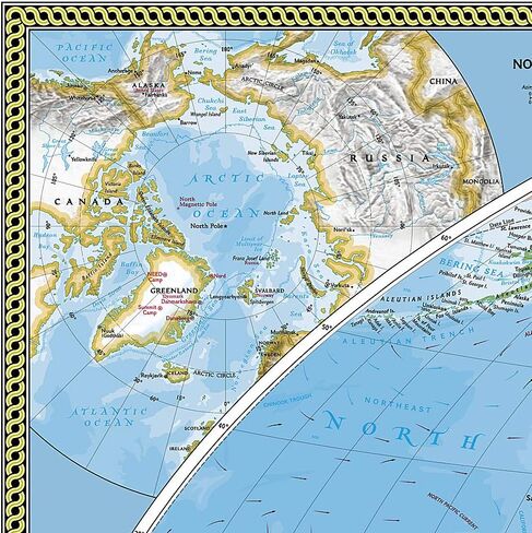 National Geographic World Wall Map - Classic (Mural: 110 x 76.5 in) (National Geographic Reference Map) in Saudi Arabia