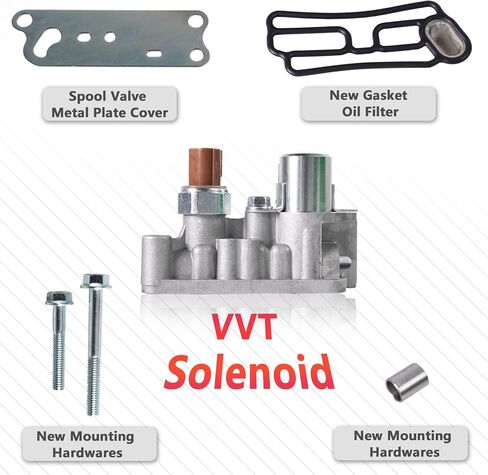 Engine Variable Timing Solenoid 918-056 Compatible with ACURA RDX/HONDA Accord Crosstour Odyssey Pilot 3.5L Solenoid Front Spool Valve Assembly, Replace# 15810-R70-A03 in Saudi Arabia