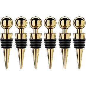 Wine Stoppers for Wine Bottles 3Pcs Vacuum Wine Bottle Stopper with Silicone Reusable Wine Corks, Leak proof Keep Fresh Suitable for Standard (Silver, 3 Pack)