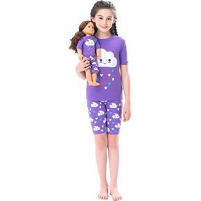Babyroom Girls Pajamas Matching Doll Pjs Toddler Kids Cotton Sleepwear Christmas Clothes in Saudi Arabia