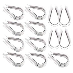 30Pack M6 Stainless Steel Thimble for 7/32"- 1/4" Diameter Wire Rope Cable Thimbles Rigging