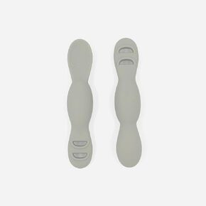 Yes Baby Goods All You-Tensil (عبوتان) | ملعقة وغطاس سيليكون لفطام الطفل وبوريه | صممه متخصص في التغذية لدعم نمو الطفل | 4+ أشهر (اليشم الباهت) in Kuwait