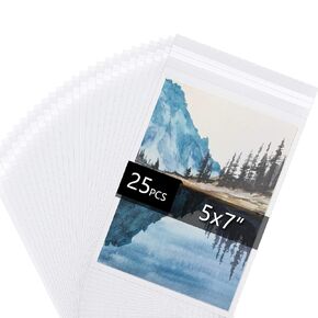 Falling in Art Acid Free 1.496mil (Single Side) Crystal Sealed Clear Bags for 11x14 Art Prints, Photos, 11 3/7 Inches by 14 3/8 Inches, 25-Pack