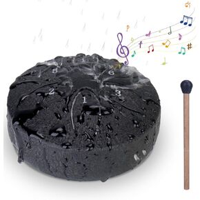 BABORUI Rain Drum for Outside Garden - Upgraded Non Waterlogging Rain Drum for Outside when It Rains, 3 Inches 6 Notes Steel Tongue Drum Rain Chime, Mini Outdoor Rain Drum Instrument(Malachite)
