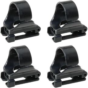 heyous 4PCS Black Plastic Breathing Hose Clips Snorkeling Clip Tracheal Tube Holder Diving Equipment Suitable for Ventilator Diving Fittings