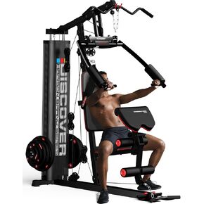 HARISON Home Gym - Full Body Workout Equipment, Exercise Equipment, Fitness Equipment, Multifunctional Home Gym Equipment for Home with Pulley System, Weight Bench, Leg Press, Rowing Machine