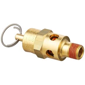 Control Devices ST2512-1A200 ST Series Brass Soft Seat ASME Safety Valve, 200 psi Set Pressure, 1/8 Male NPT