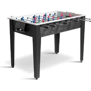 RELAX4LIFE 48'' Foosball Table, Wooden Soccer Game Table with 2 Footballs, Score Devices, Recreational Foosball Games for Kids & Adults, Arcade Table for Pub, Bars, Parties Family Night Game