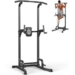 Sportsroyals Pull up Bar, Multi-Function Power Tower Dip Station with Upgraded Adjustable Foot Cover Equipment for Home Gym,400LBS