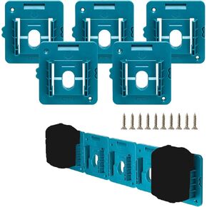 Crivnhar 10 Pack Battery Holder for Makita 18V Battery Mounts Dock Holder Fit for BL1860 BL1850 BL1840 BL1830(w/10 Screws)