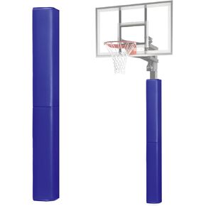 Blue Basketball Pole Pad 72" Tall and 2" Thick Fits 4x4 Inch Pole All-Weather Durable UV-Resistant Waterproof Square Basketball Pole Padding for Player Protection and Safety