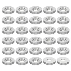 PATIKIL M6 Finish Countersunk Washer, 30pcs 20mm Dia. 4mm Tall Solid 304 Stainless Steel CNC Cup Washer Flat Screw Head Gasket for Constructions