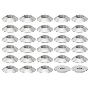 PATIKIL M4 Finish Countersunk Washer, 50pcs 16mm Dia. 3.2mm Tall Solid 304 Stainless Steel CNC Cup Washer Flat Screw Head Gasket for Constructions, Taper