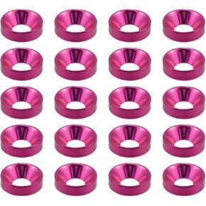 M5 20Pcs Finishing Countersunk Washers, Anodized Aluminum Alloy, Head Washers Gaskets Cup Shim,Dark Blue
