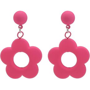 ONLYJUMP 60s 70s Flower Dangle Earrings for Women Girls Retro Daisy Flower Floral Dangle Earring Handmade Bohemian Earring