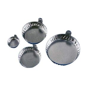D43-100 Round Aluminum Dish with Tab, 43mm Diameter x 1/2" D, 1 gr, 20mL Capacity
