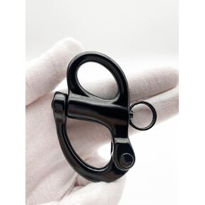 Stainless-Steel Quick Release Shackle - Fixed Bail Snap Shackle,Ideal Connector for Sail Boats, Helicopters, Mountaineering, Rock Climbing, Swings, Pet Chains, etc.
