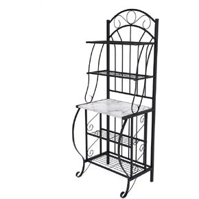 Boraam Valencia Baker's Rack with Faux Marble Shelf