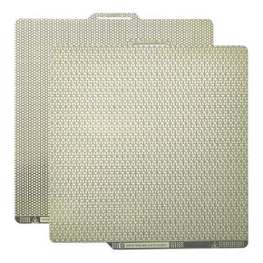 Double Sided PEI Build Plate 257x257mm for Bambu Lab X1C/X1/X1E/P1P/P1S/A1 3D Printer, Honeycomb+Cube Pattern Spring Steel Bed Plate Platform for Bambu Labs, Steel Sheet Upgraded Etching Technology