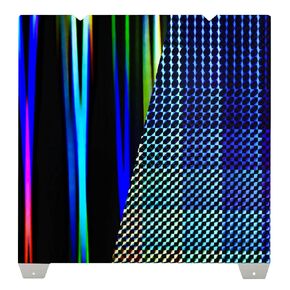 Rainbow Confetti PEF+Galaxy PEY Build Plate for Creality K1 Max/Ender 3 V3 Plus, Flexible Smooth PEF PEY Bed Plate K1 Max Holographic Plate Without Magnetic Plate 310x315mm