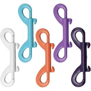 5 قطع من خطافات التثبيت ذات الأطراف المزدوجة، مشابك مزدوجة الجوانب مقاس 3.5 بوصة، خطاف كبس مزدوج الأطراف من سبائك الزنك، مشبك زناد عالي التحمل لسلاسل الكلاب، الأراجيح، خطافات دلو المياه، حامل المفاتيح (5 ألوان) in Kuwait