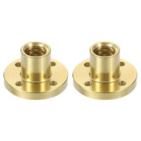 uxcell 6 Pcs Tr8x2 Lead Screw Brass Nut, Trapezoidal Nut Linear Screw Acme Thread Screw Replacing Brass Nut (2mm Pitch, 1 Start, 2mm Lead) for 3D Printer Accessories