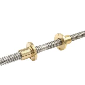 T8 8mm Lead Screw 5.91 inch / 150mm Length, Right and Left Hand Bi Direction Lead Screw with 2Pcs Brass Nuts (Acme Thread, Pitch of Screws: 2mm, Lead: 2mm, Single Start) Used in 3D Printer