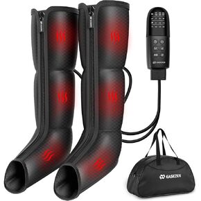 FSA HSA Eligible Air Compression Leg Massager with Heat for Circulation and Pain Relief, Affordable Professional Compression Boots Helpful for Leg Recovery, Relax for Gym Office Home
