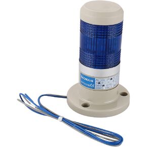 Baomain Warning Continuous Light 12 VDC Blue LED Industrial Signal Light Tower Lamp LTP-502T