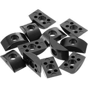 uxcell Plastic Half Moon Spacer Connector Hardware Fittings Black 8mm Hole Dia 16pcs