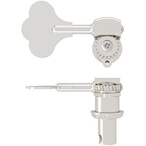 Hipshot HB6 1/2" Ultralite Bass Tuner, Clover Key, Treble Side, SHINY CHROME