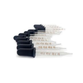 Vivaplex, 12, Graduated, 1 ml Glass Eye Droppers. Assorted Pack of Long and Short, Straight tip, Bent tip, and Round tip, Calibrated Pipettes.
