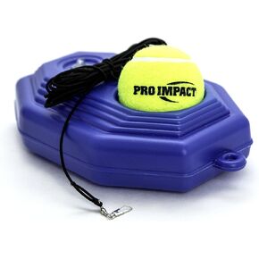 Pro Impact Tennis Trainer Rebounder Ball, Trainer Cemented Baseboard with Rope, Perfect Solo Tennis Trainer