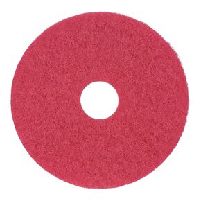 Boardwalk Buffing Floor Pads, 15" Diameter, Red, 5/Carton