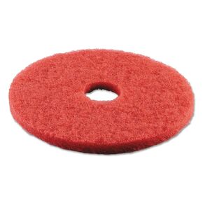 Boardwalk BWK4018RED 18 in. Buffing Floor Pads - Red (5/Carton)