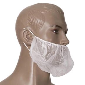 100 PCS Disposable Beard Nets Food Service, Beard Guards Food Service, Beard Mask for Men Facial Hair, Ideal for the Food Industry, Laboratories. Comfort and Safety, Beard Covers for Men