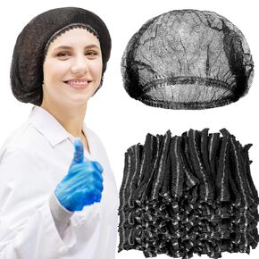 Yahenda 500 Pcs Disposable Bouffant Caps Bulk disposable hair covers Disposable Caps for Hair Elastic Dust Cap Hairnets for Food Service, Nurses, Labs(21 Inches,Blue)