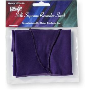 Hodge Silk Soprano Recorder Swab, Purple