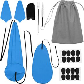 Saxophone Cleaning Kit with Storage Bag, Clarinet Cleaning Kit Including 2 Microfiber Swabs,16 Mouthpiece Cushions, Mouthpiece Brush, Dust Brush, Thumb Cushion & Pad Dryers