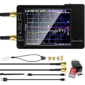[Upgraded] AURSINC NanoVNA-H Vector Network Analyzer 10KHz -1.5GHz Latest HW Version 3.6 | HF VHF UHF Antenna Analyzer Ham Radio (NANOVNA-H with 32GB SD Card)
