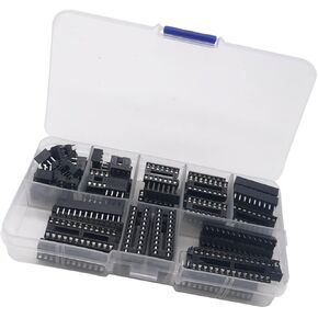 ULTECHNOVO Set Wire Wrap Ic Sockets Ic Socket Connector Microcontroller Dip 6 8 14 16 18 20 24 28 Pin Sockets Receptacle Outlet Integrated Circuit Socket Bracket Single Chip Microcomputer