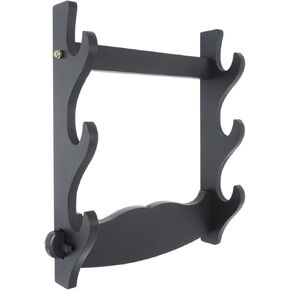 Eforlife Sword Holder Wall Mount Japanese Samurai Sword Display Stand Hanger Bracket for Japanese Katana Wakizashi Tanto 3 Layer