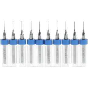 10 Pcs 0.7mm Micro Drill Bits Tungsten Steel Carbide Milling Drill Bits 3.175mm Shank